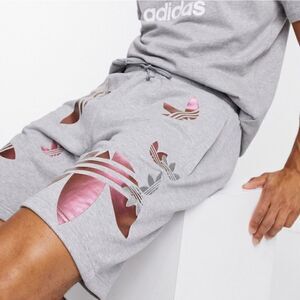 Adidas Originals Zeno Shorts Fleece Gray Bronze Mens Size Large L Soft Primeknit